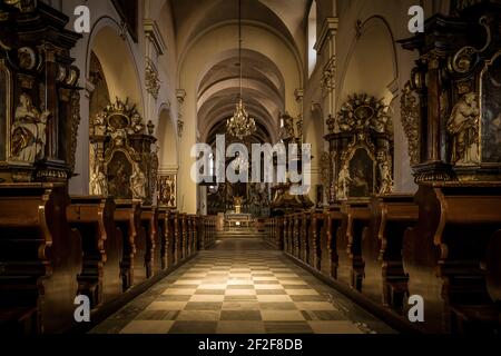 OPOLE, POLOGNE - 06 mars 2021 : une des plus anciennes églises d'Opole connue sous le nom d'église sur la colline Banque D'Images