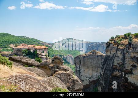 Meteora Monastère Varlaam - Grèce Banque D'Images