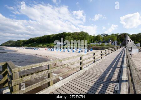 Plage, Koserow, Usedom Island, Mecklenburg-Ouest Pomerania, Allemagne Banque D'Images