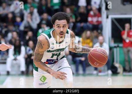 Dallas MOORE (14) de Nanterre 92 lors du match de basket-ball Jeep Elite du championnat français entre Nanterre 92 et SIG Strasbourg le 18 janvier 2020 au Palais des Sports Maurice Thorez à Nanterre, France - photo Ann-Dee Lamour / CDP MEDIA / DPPI Banque D'Images