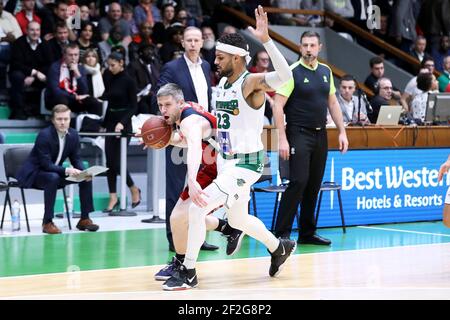 Quentin SERRON (5) de SIG Strasbourg lors du match de basket Jeep Elite du championnat français entre Nanterre 92 et SIG Strasbourg le 18 janvier 2020 au Palais des Sports Maurice Thorez à Nanterre, France - photo Ann-Dee Lamour / CDP MEDIA / DPPI Banque D'Images