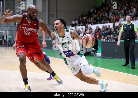 Dallas MOORE (14) de Nanterre 92 lors du match de basket-ball Jeep Elite du championnat français entre Nanterre 92 et SIG Strasbourg le 18 janvier 2020 au Palais des Sports Maurice Thorez à Nanterre, France - photo Ann-Dee Lamour / CDP MEDIA / DPPI Banque D'Images