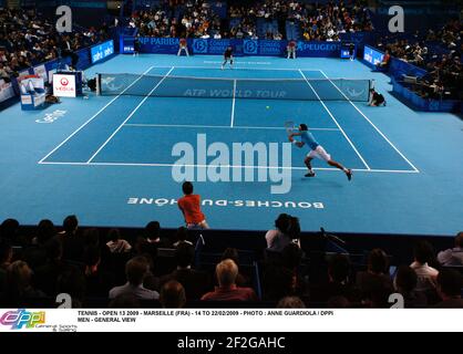 TENNIS - OUVERT 13 2009 - MARSEILLE (FRA) - 14 AU 22/02/2009 - PHOTO : ANNE GUARDIOLA / DPPI HOMMES - VUE GÉNÉRALE Banque D'Images