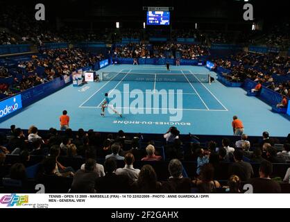 TENNIS - OUVERT 13 2009 - MARSEILLE (FRA) - 14 AU 22/02/2009 - PHOTO : ANNE GUARDIOLA / DPPI HOMMES - VUE GÉNÉRALE Banque D'Images