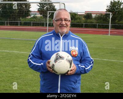 Joueur national de football de GDR et Legend Wolfgang Steinbach 1er FC Magdebourg Banque D'Images