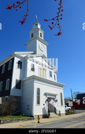 Église méthodiste unie St Paul au 12 Marlborough Street à Newport, Rhode Island RI, États-Unis. Banque D'Images