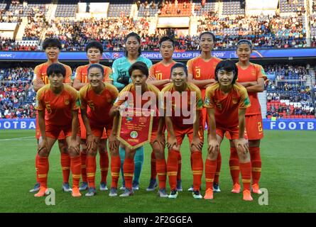 L'équipe de Chine pendant la coupe du monde des femmes FIFA France 2019, match de football du Groupe B entre l'Afrique du Sud et la Chine PR le 13 juin 2019 au stade du Parc des Princes à Paris, France - photo Antoine Massinon / A2M Sport Consulting / DPPI Banque D'Images