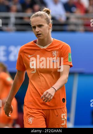 Vivianne Miedema des pays-Bas réagit lors de la coupe du monde des femmes de la FIFA France 2019, match de football du Groupe E entre les pays-Bas et le Canada le 20 juin 2019 au stade Auguste-Delaune à Reims, France - photo Melanie Laurent / A2M Sport Consulting / DPPI Banque D'Images