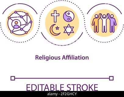 Icône de concept d'affiliation religieuse Illustration de Vecteur