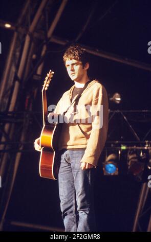 Le groupe d'hippocampes se présentant au T in the Park Festival 1998, à l'aérodrome de Balado, en Écosse, au Royaume-Uni. Banque D'Images