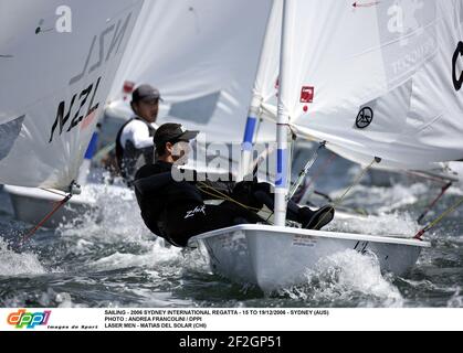 VOILE - 2006 SYDNEY INTERNATIONAL REGATTA - 15 AU 19/12/2006 - SYDNEY (AUS) PHOTO : ANDREA FRANCOLINI / DPPI LASER HOMMES - MATIAS DEL SOLAR (CHI) Banque D'Images