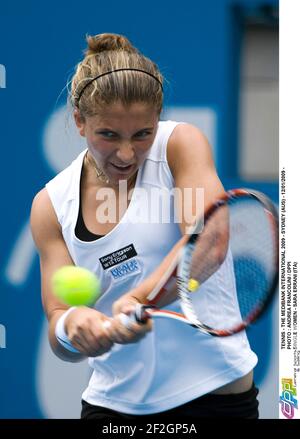 TENNIS - THE MEDIBANK INTERNATIONAL 2009 - SYDNEY (AUS) - 12/01/2009 - PHOTO : ANDREA FRANCOLINI / DPPI FEMMES SEULES - SARA ERRANI (ITA) Banque D'Images