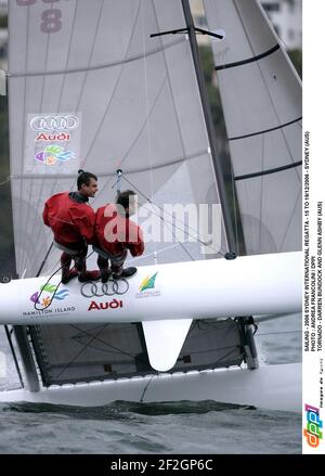 VOILE - 2006 SYDNEY INTERNATIONAL REGATTA - 15 AU 19/12/2006 - SYDNEY (AUS) PHOTO : ANDREA FRANCOLINI / DPPI TORNADE - DARREN BUNDOCK ET GLENN ASHBY (AUS) Banque D'Images