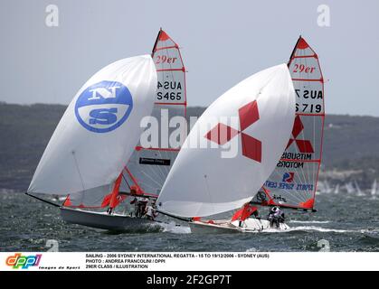 VOILE - 2006 SYDNEY INTERNATIONAL REGATTA - 15 AU 19/12/2006 - SYDNEY (AUS) PHOTO : ANDREA FRANCOLINI / DPPI 29ER CLASSE / ILLUSTRATION Banque D'Images