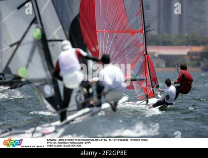 VOILE - 2006 SYDNEY INTERNATIONAL REGATTA - 15 AU 19/12/2006 - SYDNEY (AUS) PHOTO : ANDREA FRANCOLINI / DPPI 49ER CLASSE / ILLUSTRATION Banque D'Images