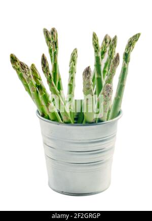 Bouquet d'asperges isolées sur blanc. Photo de haute qualité Banque D'Images