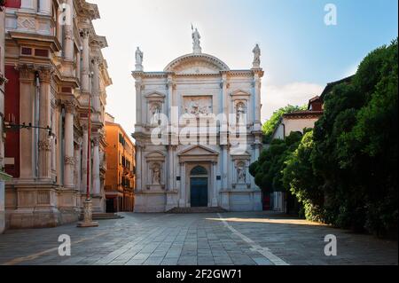 Belle église San Rocco à Venise, Italie. Banque D'Images