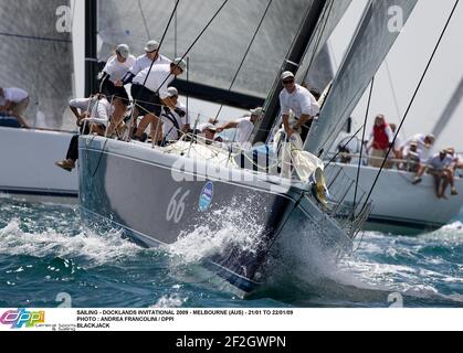 VOILE - DOCKLANDS INVITATIONAL 2009 - MELBOURNE (AUS) - 21/01 AU 22/01/09 PHOTO : ANDREA FRANCOLINI / DPPI BLACKJACK Banque D'Images