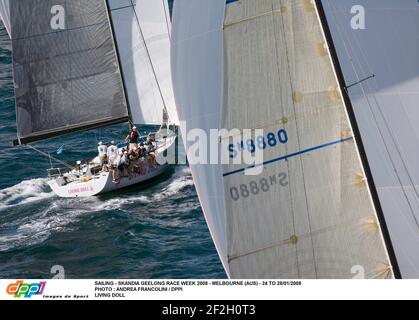 VOILE - SKANDIA GEELONG COURSE WEEK 2008 - MELBOURNE (AUS) - 24 AU 28/01/2008 PHOTO : ANDREA FRANCOLINI / DPPI POUPÉE VIVANTE Banque D'Images