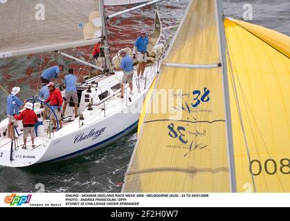 VOILE - SKANDIA GEELONG COURSE WEEK 2008 - MELBOURNE (AUS) - 24 AU 28/01/2008 PHOTO : ANDREA FRANCOLINI / DPPI SYDNEY DÉFI 38 SOUS SPINNAKER Banque D'Images