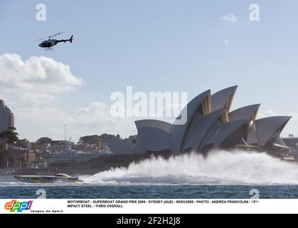 BATEAU À MOTEUR - SUPERBOAT GRAND PRIX 2008 - SYDNEY (AUS) - 09/03/2008 - PHOTO : ANDREA FRANCOLINI / DPPI ACIER À IMPACT - TROISIÈME GLOBALEMENT Banque D'Images