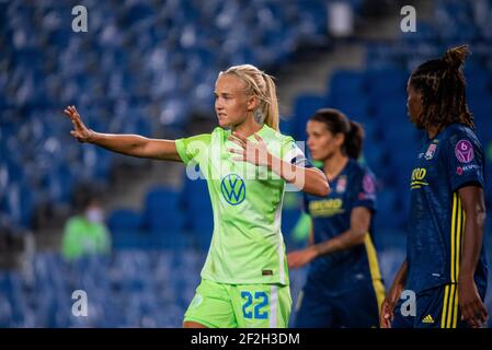 Pernille Harder de VFL Wolfsburg réagit lors du match de football final de l'UEFA Women's Champions League entre VFL Wolfsburg et l'Olympique Lyonnais le 30 août 2020 au stade Anoeta de San Sebastian, Espagne - photo Antoine Massinon / A2M Sport Consulting / DPPI Banque D'Images