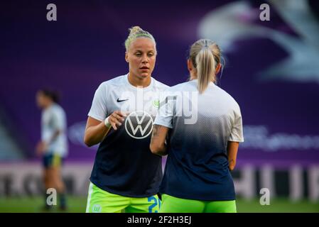 Pia Sophie Wolter de VFL Wolfsburg se réchauffe avant le match de football final de la Ligue des champions de l'UEFA entre VFL Wolfsburg et l'Olympique Lyonnais le 30 août 2020 au stade Anoeta à San Sebastian, Espagne - photo Antoine Massinon / A2M Sport Consulting / DPPI Banque D'Images