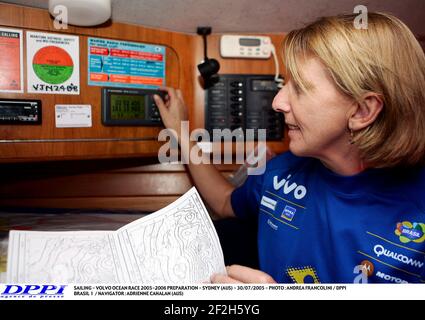 VOILE - PRÉPARATION À LA COURSE VOLVO OCEAN 2005-2006 - SYDNEY (AUS) - 30/07/2005 - PHOTO : ANDREA FRANCOLINI / DPPI BRASIL 1 / NAVIGATOR : ADRIENNE CAHALAN (AUS) Banque D'Images