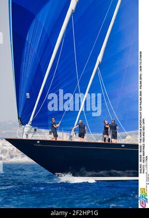 VOILE - MAXIS - MAXIS - LE HORUS SUPERYACHT CUP PALMA 2009 - PALMA (SPA) - 24/06 AU 27/06/09PHOTO : NICO MARTINEZ / MER ET VOIR / ILLUSTRATION DPPI Banque D'Images