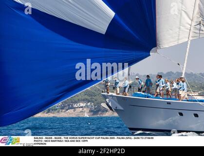 VOILE - MAXIS - MAXIS - LE HORUS SUPERYACHT CUP PALMA 2009 - PALMA (SPA) - 24/06 AU 27/06/09PHOTO : NICO MARTINEZ / MER ET VOIR / DPPI HYPERION Banque D'Images