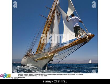 VOILE - MAXIS - MAXIS - LE HORUS SUPERYACHT CUP PALMA 2009 - PALMA (SPA) - 24/06 AU 27/06/09PHOTO : NICO MARTINEZ / MER ET VOIR / DPPI WINDROSE Banque D'Images