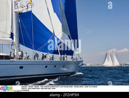 VOILE - MAXIS - MAXIS - LE HORUS SUPERYACHT CUP PALMA 2009 - PALMA (SPA) - 24/06 AU 27/06/09PHOTO : NICO MARTINEZ / MER ET VOIR / DPPI HYPERION Banque D'Images