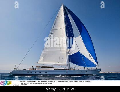 VOILE - MAXIS - MAXIS - LE HORUS SUPERYACHT CUP PALMA 2009 - PALMA (SPA) - 24/06 AU 27/06/09PHOTO : NICO MARTINEZ / MER ET VOIR / DPPI HYPERION Banque D'Images