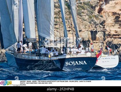 VOILE - MAXIS - MAXIS - LE HORUS SUPERYACHT CUP PALMA 2009 - PALMA (SPA) - 24/06 AU 27/06/09PHOTO : NICO MARTINEZ / MER ET VOIR / DPPI SOJANA Banque D'Images