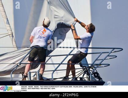 VOILE - MAXIS - MAXIS - LE HORUS SUPERYACHT CUP PALMA 2009 - PALMA (SPA) - 24/06 AU 27/06/09PHOTO : NICO MARTINEZ / MER ET VOIR / DPPI ITHAKA Banque D'Images