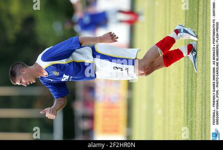 FOOTBALL - JEUX AMICAUX 2005/2006 - COMME MONACO / PORTSMOUTH FC - 23/07/2005 - GREGORY VIGNAL (POR) - PHOTO CAROLINE PRESSION BLUMBERG / FLASH Banque D'Images