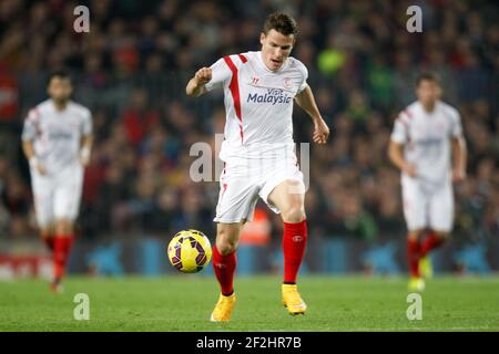 Kevin Gameiro de Séville lors du championnat d'Espagne 2014/2015 match de football de la Ligue entre le FC Barcelone et Séville le 22 novembre 2014 au stade Camp Nou à Barcelone, Espagne. Photo Bagu Blanco / DPPI Banque D'Images