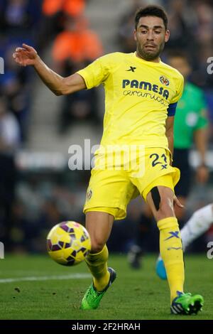 Bruno Soriano de Villarreal lors du championnat d'Espagne 2014/2015 match de football de la Ligue entre le RCD Espanyol et Villarreal le 8 novembre 2014 au stade Power 8 à Barcelone, Espagne. Photo Bagu Blanco / DPPI Banque D'Images