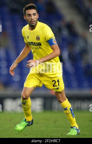 Bruno Soriano de Villarreal lors du championnat d'Espagne 2014/2015 match de football de la Ligue entre le RCD Espanyol et Villarreal le 8 novembre 2014 au stade Power 8 à Barcelone, Espagne. Photo Bagu Blanco / DPPI Banque D'Images