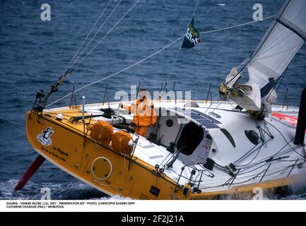 VOILE - VENDÉE GLOBE 2000/2001 - ENSEMBLE DE PRÉSENTATION - PHOTO: CHRISTOPHE BAUDRY/DPPI CATHERINE CHABAUD (FRA) / WHIRLPOOL Banque D'Images