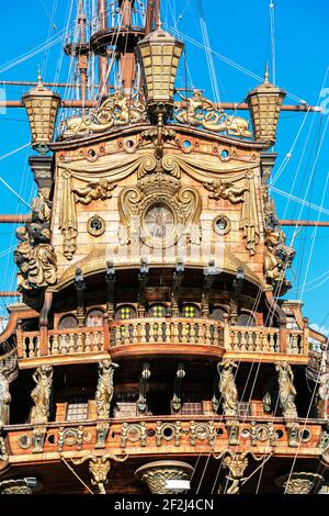 Neptune Galleon, Porto Antico (Vieux Port), Gênes, Ligurie, Italie Banque D'Images