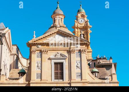 Église de Jésus (Chiesa del Gesu) Gênes, Ligurie, Italie Banque D'Images