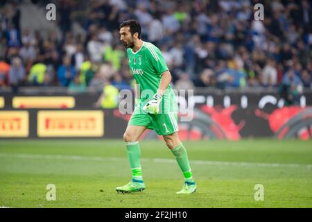 Gianluigi Buffon de Juventus pendant le championnat italien Serie UN match de football entre Internazionale et Juventus le 28 avril 2018 au stade San Siro à Milan, Italie - photo Morgese - Rossini / DPPI Banque D'Images