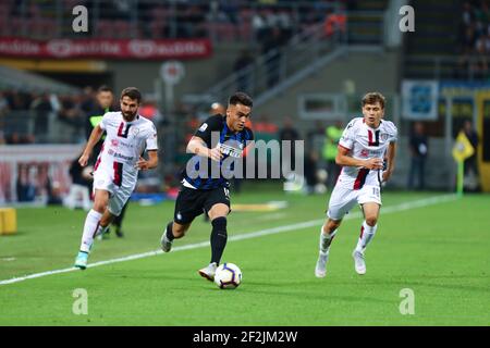 Lautaro Martinez (Inter Milan) pendant la série italienne UN match de football Inter Milan contre Cagliari le 29 septembre 2018 au stade San Siro à Milan, Italie, photo Rossini - Morgese / DPPI Banque D'Images