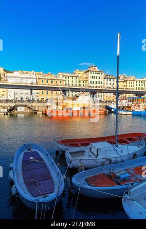 Porto Antico (Vieux Port), Gênes, Ligurie, Italie, Banque D'Images