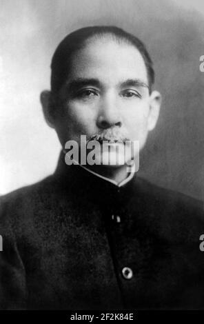 Sun Yat Sen. Portrait de l'homme d'État chinois et premier président de la République de Chine, Sun Yat-sen (n. Sun Deming, 1866 -1925) Banque D'Images