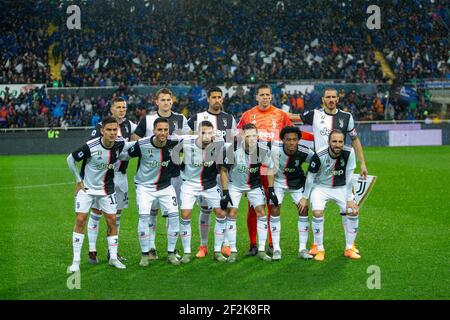 Juventus Team pendant le championnat italien Serie UN match de football entre Atalanta et Juventus le 23 novembre 2019 au stade Gewiss à Bergame, Italie - photo Morgese - Rossini / DPPI Banque D'Images