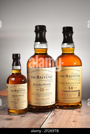 Balvenie Double bois et Whisky de fût des Caraïbes Banque D'Images