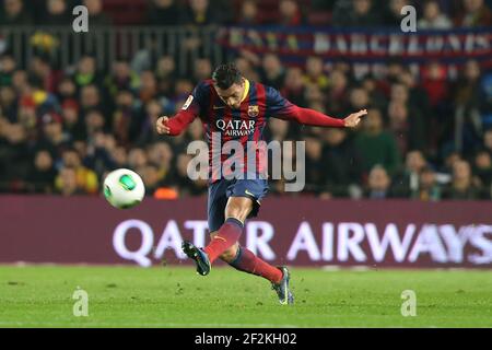 Adriano du FC Barcelone pendant la coupe d'Espagne 2013/2014 Copa del Rey entre le FC Barcelone et Getafe le 8 janvier 2014 à Barcelone, Espagne. Photo Manuel Blondau / AOP PRESSE / DPPI Banque D'Images