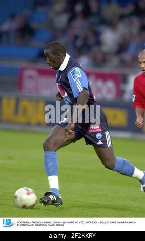 FOOTBALL - JEU AMICAL - 020719 - LE HAVRE AC V FC LIVERPOOL - SOULEYMANE DIAWARA (HAV) - PHOTO DANIEL BARDOU / FLASH APPUYER Banque D'Images